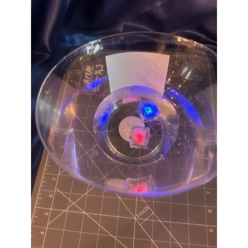 12 LED Light Up Ice Cubes Liquid Activated Color Changing Party Drinks